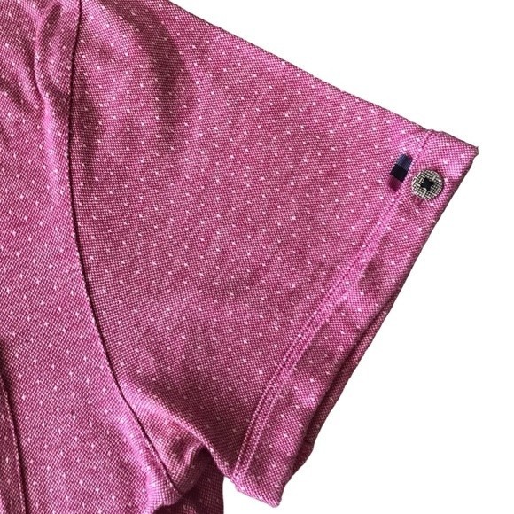 Ted Baker Men’s Top Cotton-Jacquard Pink Short Sleeves Size 1 / Medium - Picture 6 of 9